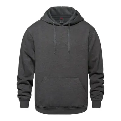 Blank charcoal pullover hoodie, the base garment for chenille patches