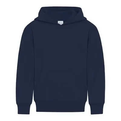 Blank navy fleece hoodie used for grad hoodies
