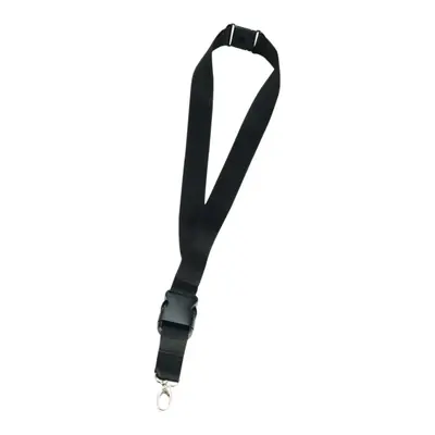 Black polyester lanyard with breakaway clip