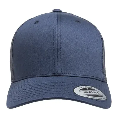 Navy YP Classics 6606 retro trucker cap, front angle