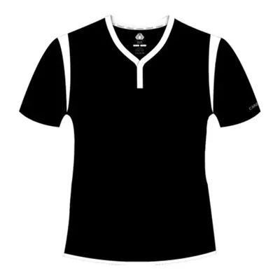 Black and white Campea Evolution soccer jersey, front view